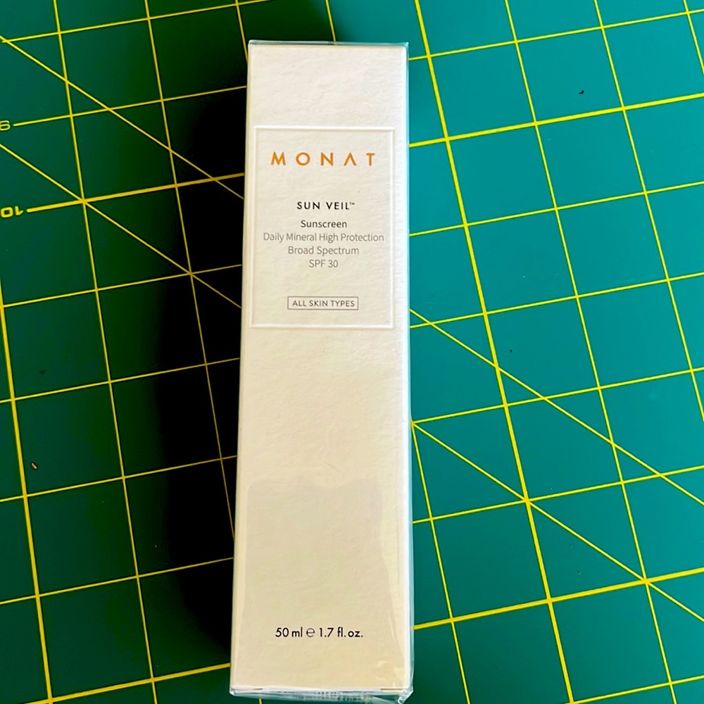 Monat Sun Veil Sunscreen SPF 30.  New in sealed box.